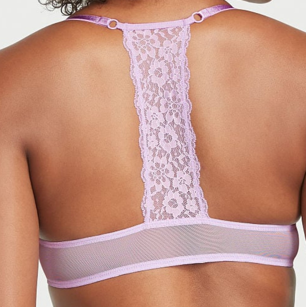 VICTORIA'S SECRET Sexy Tee Lace Push-Up Bra- Sz: S, in Lilac-purple - Picture 4 of 5